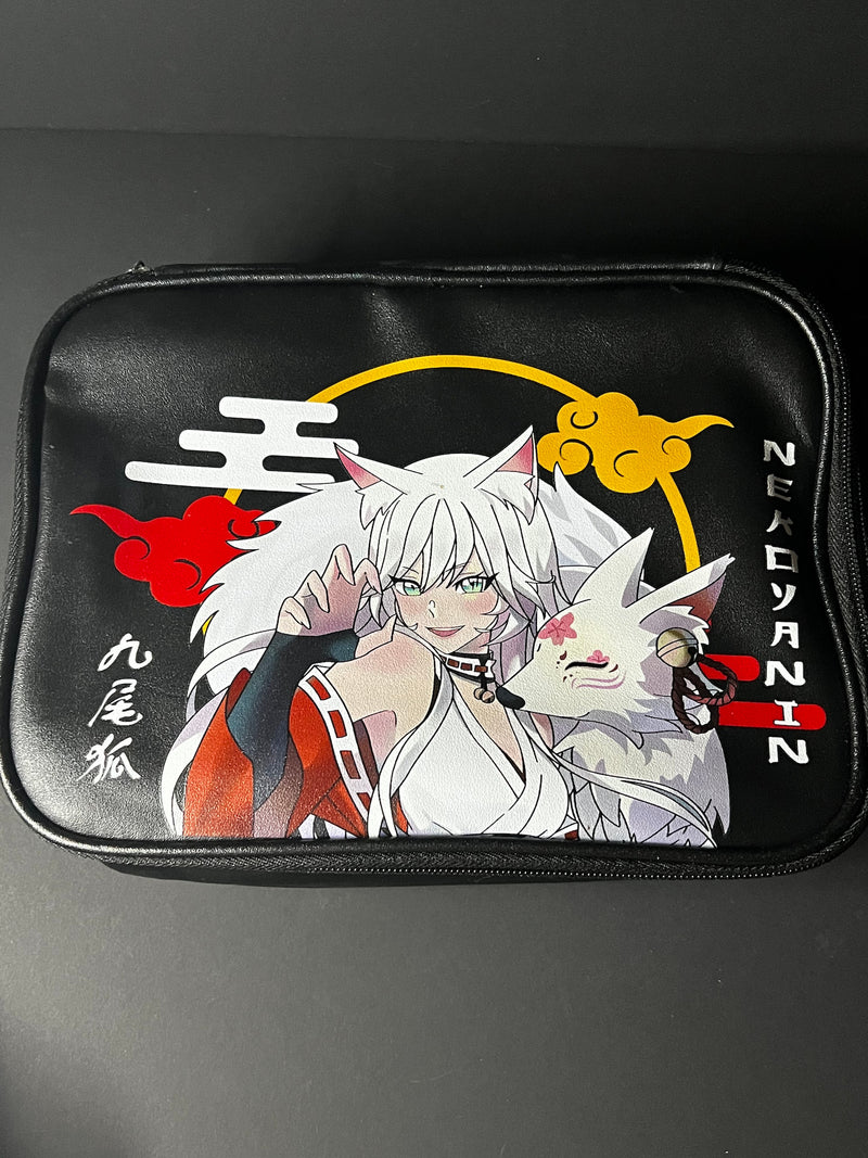 Kitsune Anime Makeup Bag Outside 2