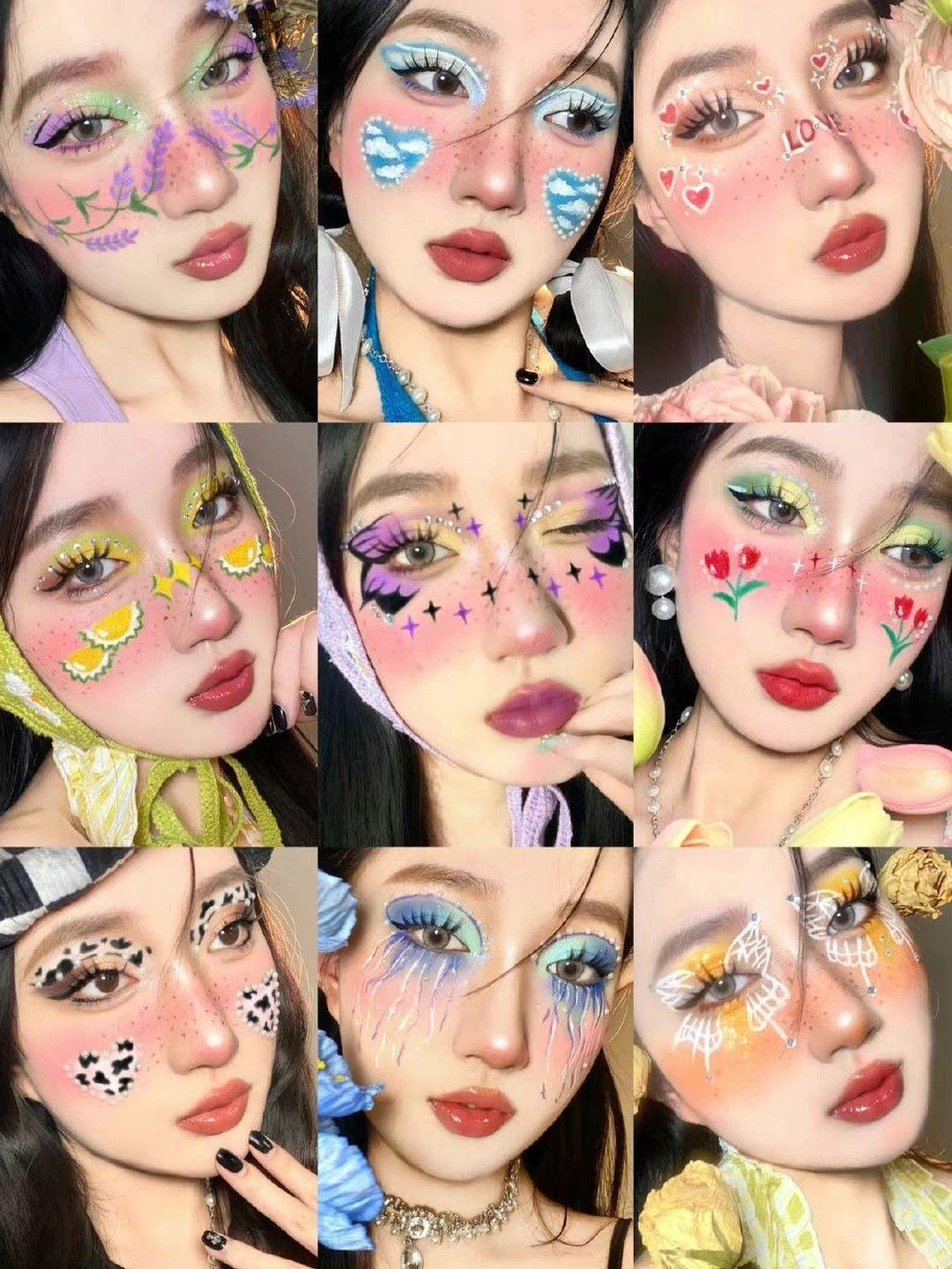 Model wearing nine tails graphic liners