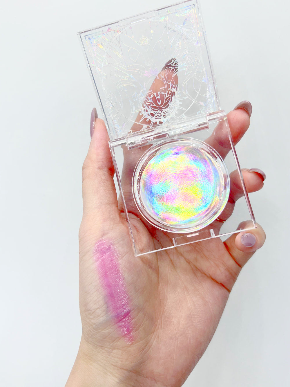 Color changing blush swatch