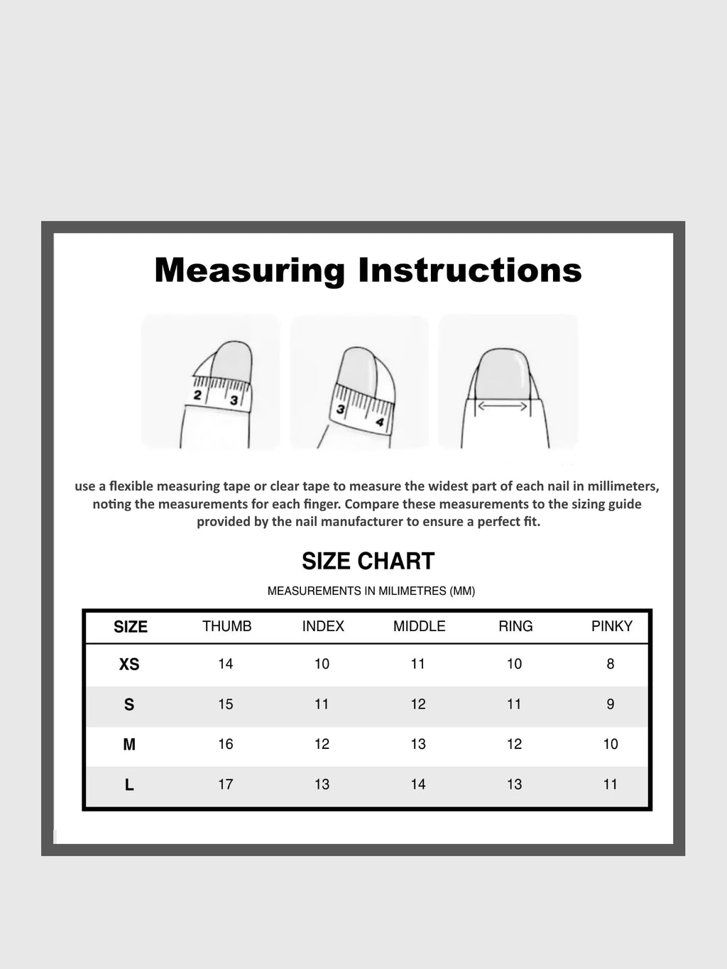 Press-On Nails Instructions